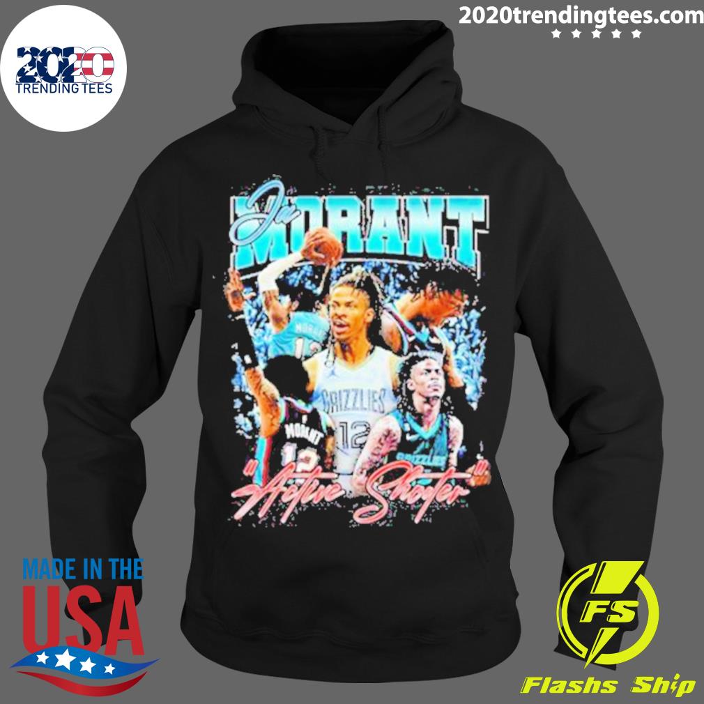 Official ja Morant Memphis Grizzlies Active Shooter - Adult & Kids T-Shirts, Sweatshirts & Hoodies apparel design preview 2