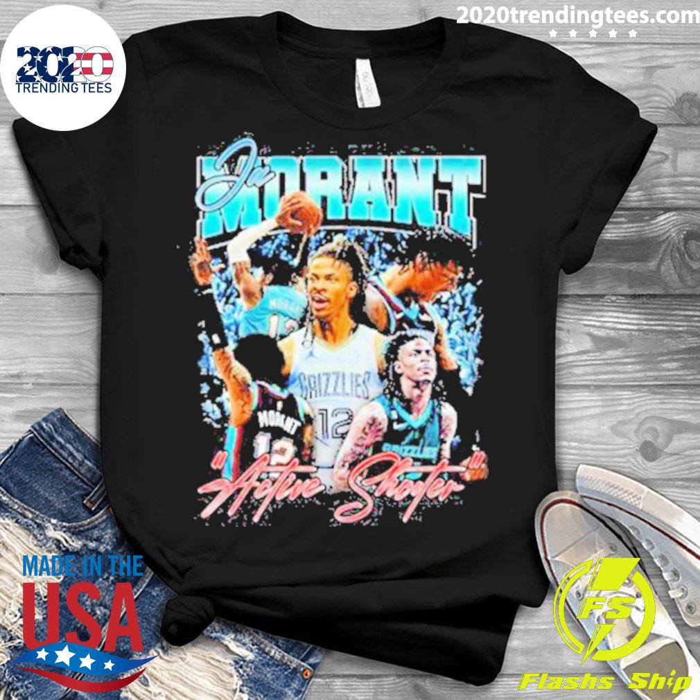 Official ja Morant Memphis Grizzlies Active Shooter - Adult & Kids T-Shirts, Sweatshirts & Hoodies apparel design preview 3