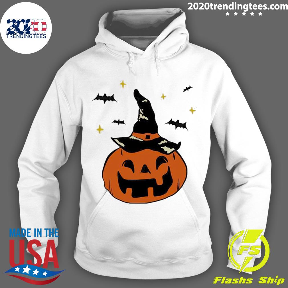 Official jack-o'-lantern Witches Hat And Bats - Adult & Kids T-Shirts, Sweatshirts & Hoodies apparel design preview 2