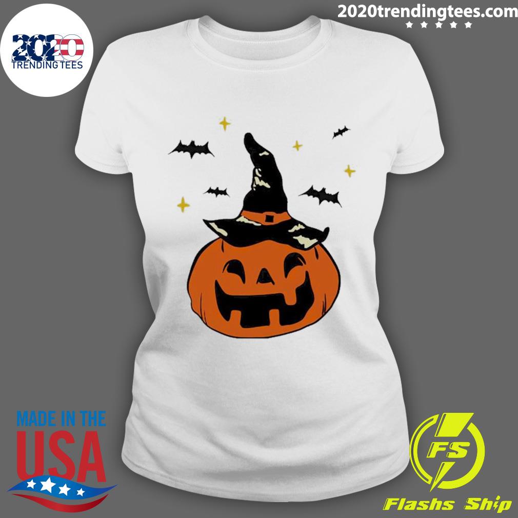 Official jack-o'-lantern Witches Hat And Bats - Adult & Kids T-Shirts, Sweatshirts & Hoodies apparel design preview 3