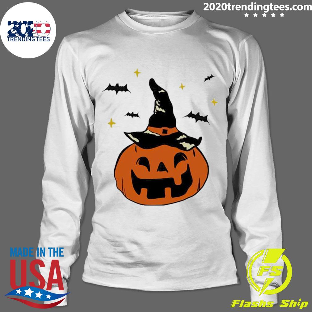 Official jack-o'-lantern Witches Hat And Bats - Adult & Kids T-Shirts, Sweatshirts & Hoodies apparel design preview 4