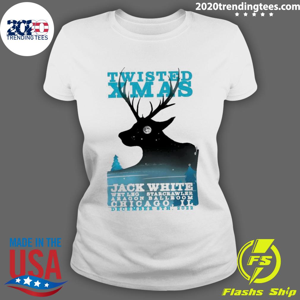 Official jack White Twisted Xmas - Adult & Kids T-Shirts, Sweatshirts & Hoodies apparel design preview 3