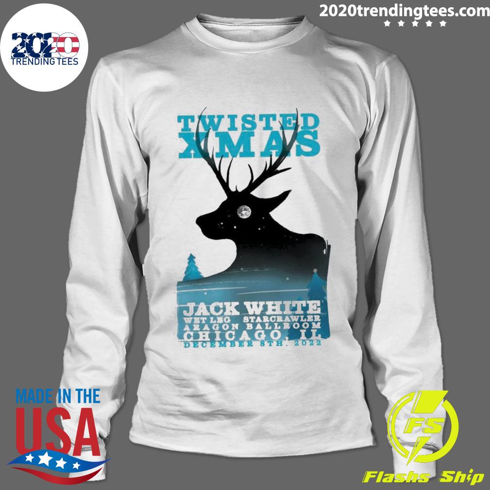 Official jack White Twisted Xmas - Adult & Kids T-Shirts, Sweatshirts & Hoodies apparel design preview 4