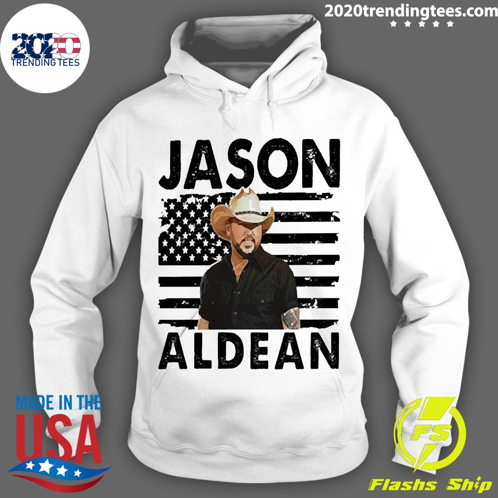 Official Jason Aldean American Flag - Adult & Kids T-Shirts, Sweatshirts & Hoodies apparel design preview 2