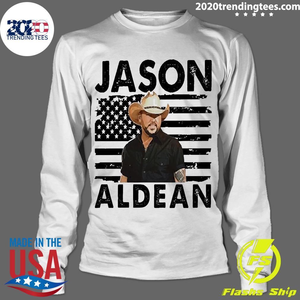 Official Jason Aldean American Flag - Adult & Kids T-Shirts, Sweatshirts & Hoodies apparel design preview 4