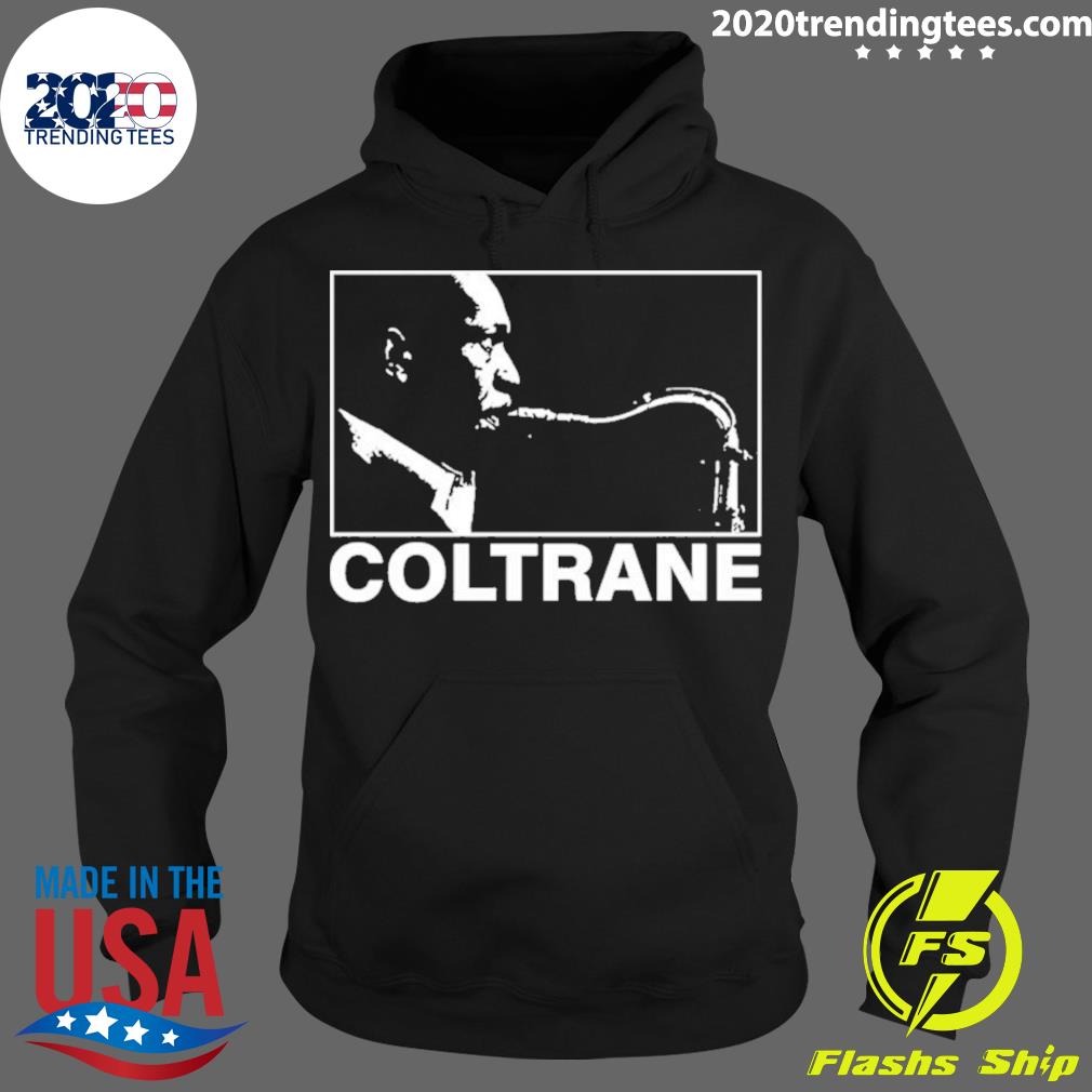 Official jazz White Lineart John Coltrane - Adult & Kids T-Shirts, Sweatshirts & Hoodies apparel design preview 2