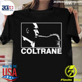 Official jazz White Lineart John Coltrane - Adult & Kids T-Shirts, Sweatshirts & Hoodies apparel design preview 1