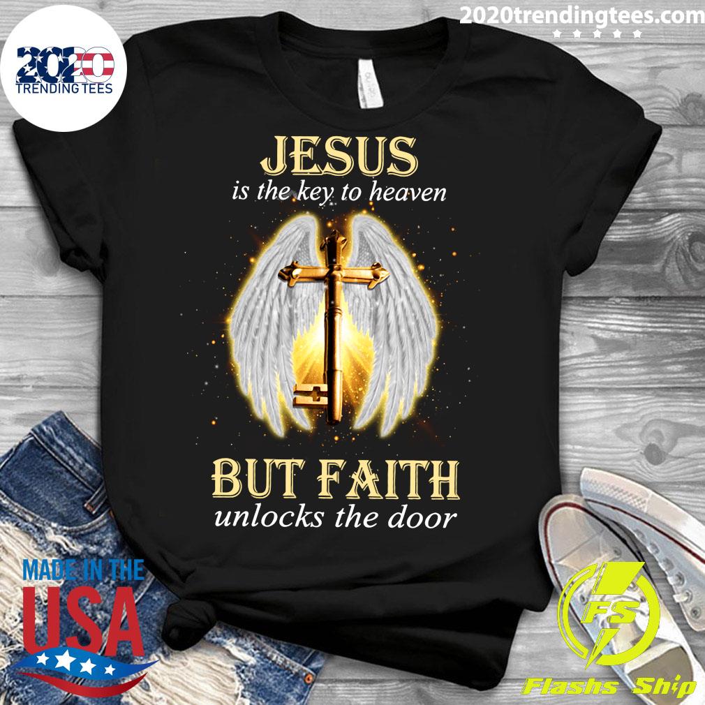 Official Jesus Is The Key To Heaven But Faith Unlocks - Adult & Kids T-Shirts, Sweatshirts & Hoodies apparel design preview 3