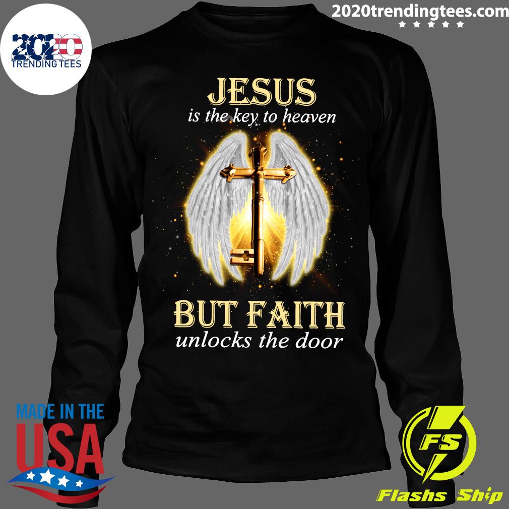Official Jesus Is The Key To Heaven But Faith Unlocks - Adult & Kids T-Shirts, Sweatshirts & Hoodies apparel design preview 4