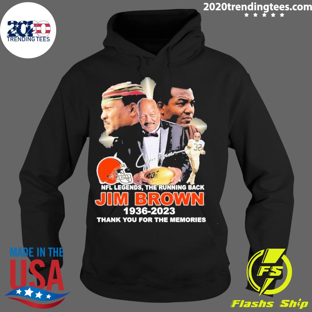 Official jim Brown Cleveland Browns 1936-2023 Thank - Adult & Kids T-Shirts, Sweatshirts & Hoodies apparel design preview 2