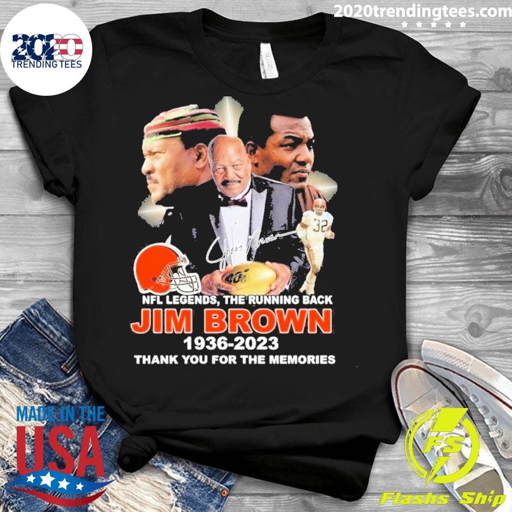 Official jim Brown Cleveland Browns 1936-2023 Thank - Adult & Kids T-Shirts, Sweatshirts & Hoodies apparel design preview 3