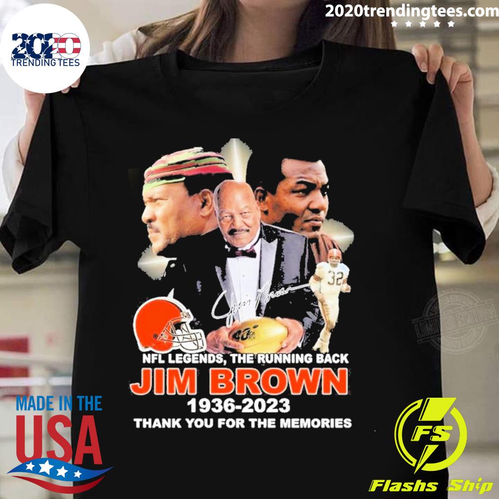 Official jim Brown Cleveland Browns 1936-2023 Thank - Adult & Kids T-Shirts, Sweatshirts & Hoodies apparel design preview 1