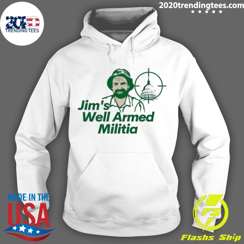 Official jim's Well Armed Militia - Adult & Kids T-Shirts, Sweatshirts & Hoodies apparel design preview 2