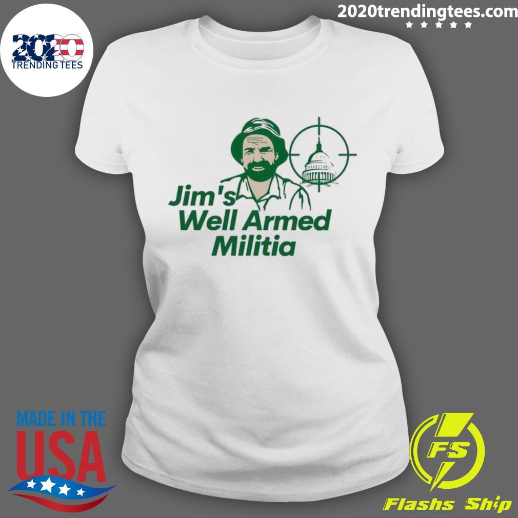 Official jim's Well Armed Militia - Adult & Kids T-Shirts, Sweatshirts & Hoodies apparel design preview 3