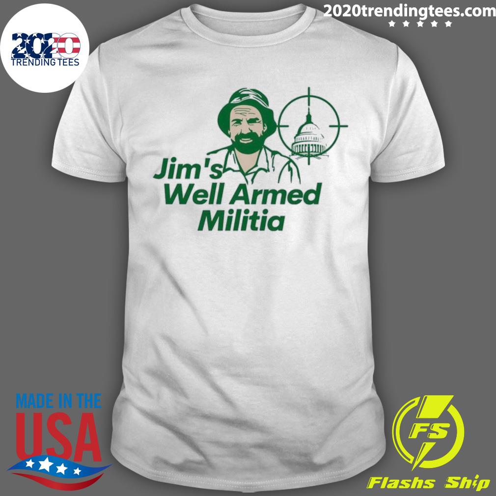 Official jim's Well Armed Militia - Adult & Kids T-Shirts, Sweatshirts & Hoodies apparel design preview 1