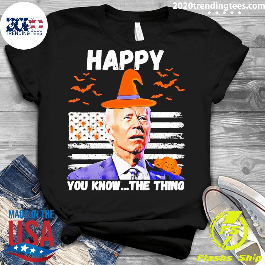 Official joe Biden Happy You Know The Thing Halloween - Adult & Kids T-Shirts, Sweatshirts & Hoodies apparel design preview 3