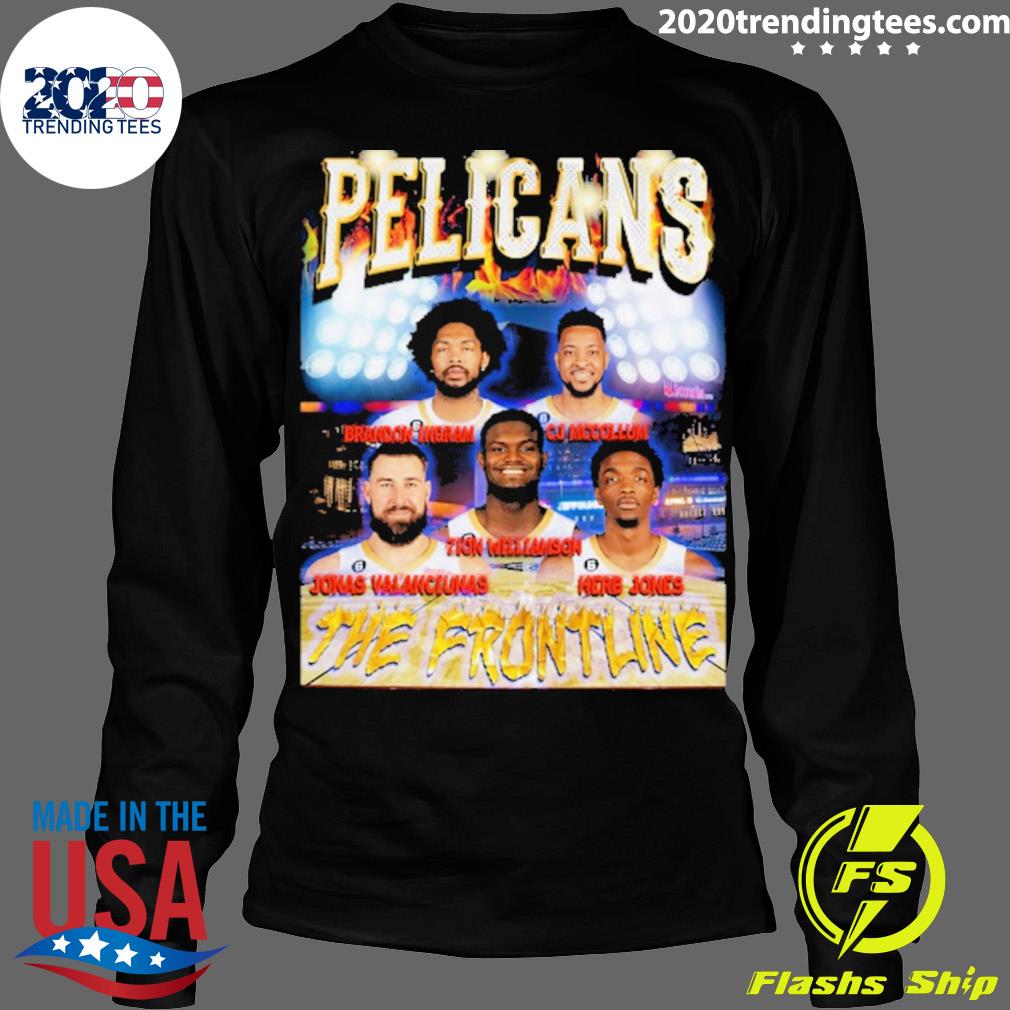 Official joelvenile Pelicans The Frontline - Adult & Kids T-Shirts, Sweatshirts & Hoodies apparel design preview 4