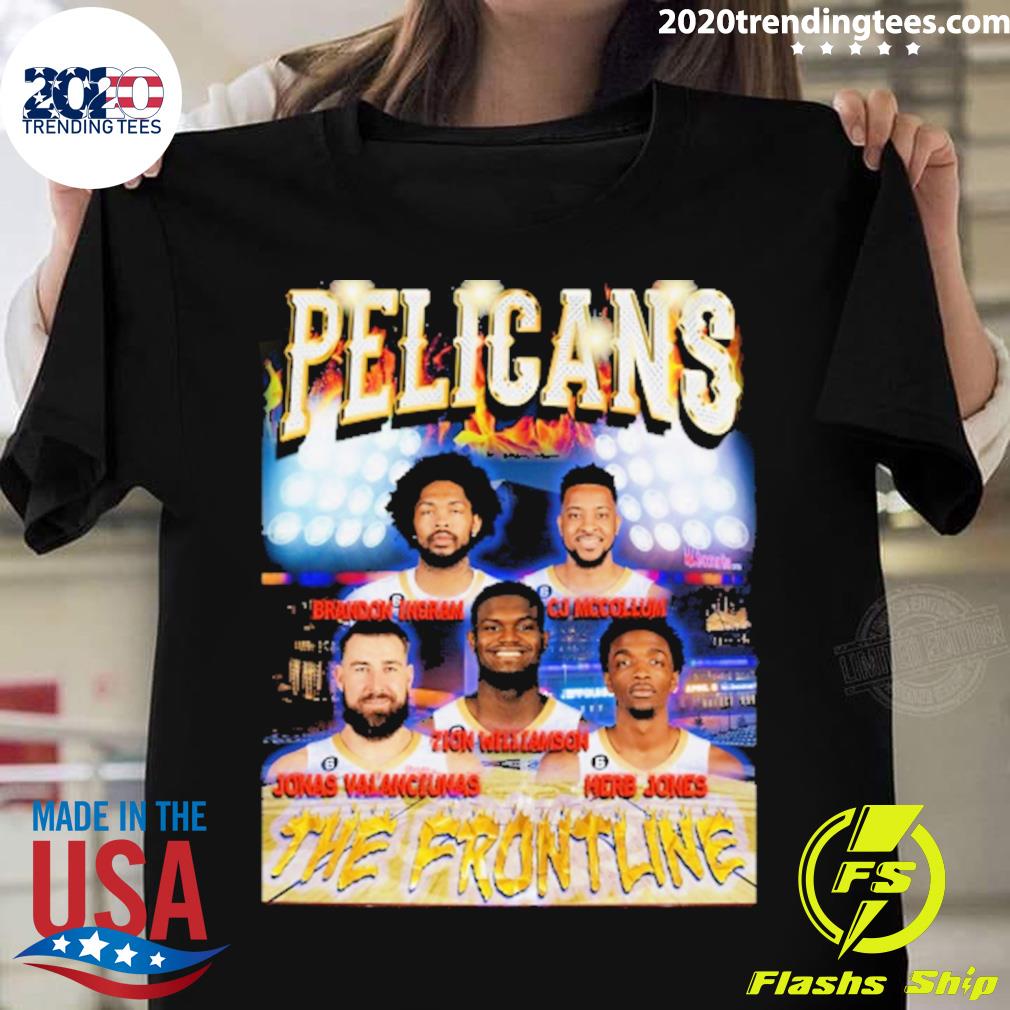 Official joelvenile Pelicans The Frontline - Adult & Kids T-Shirts, Sweatshirts & Hoodies apparel design preview 1