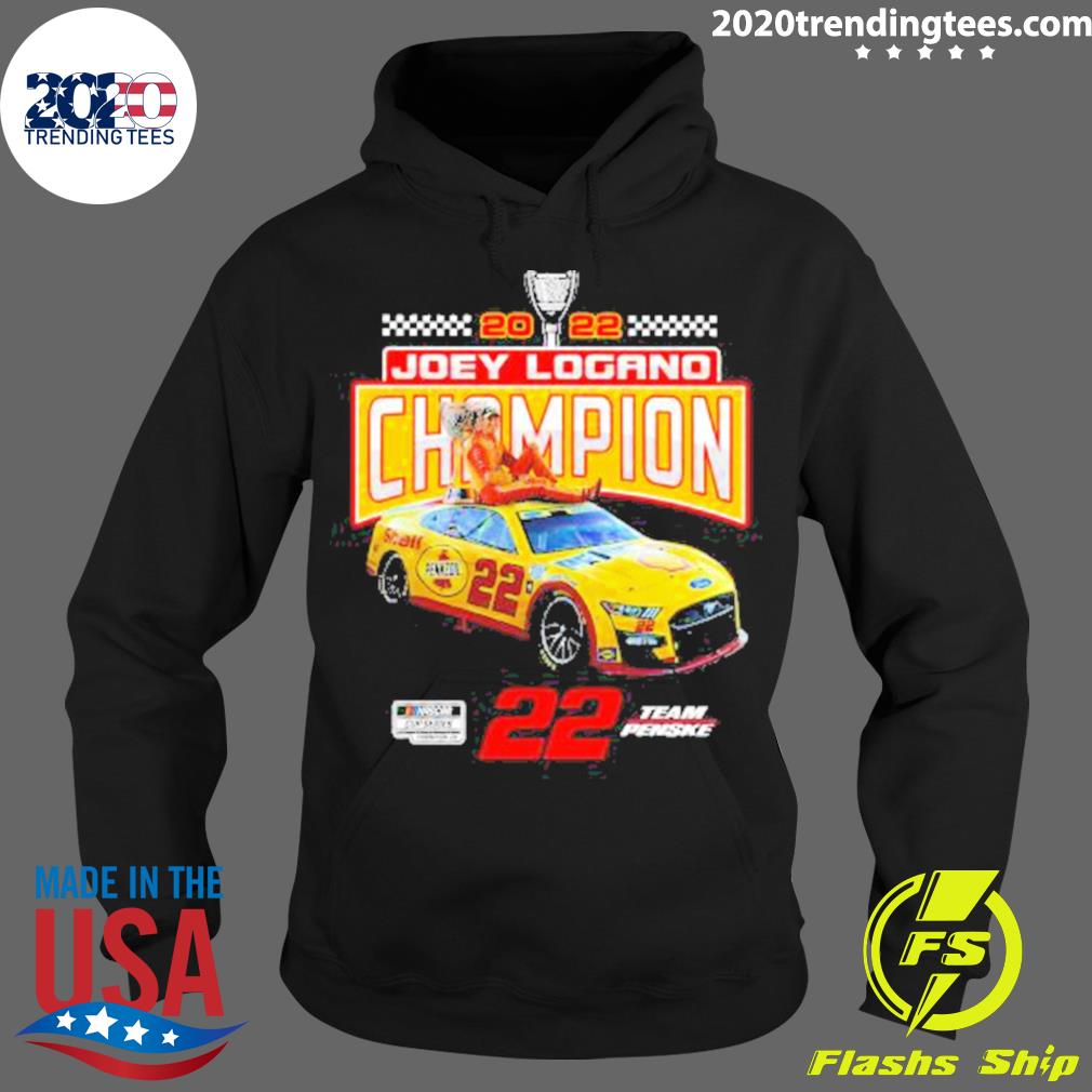 Official joey Logano 2022 Nascar Cup Series Champions - Adult & Kids T-Shirts, Sweatshirts & Hoodies apparel design preview 2