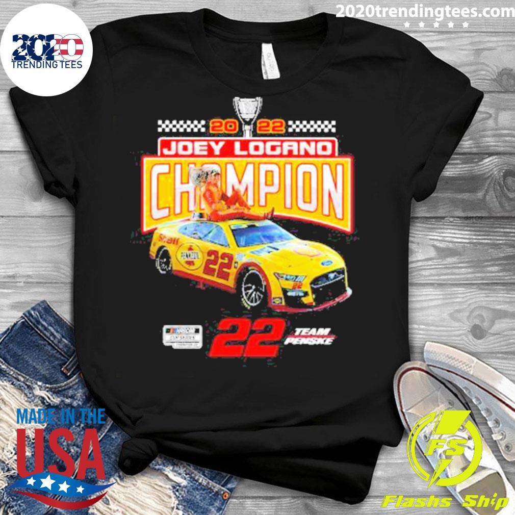 Official joey Logano 2022 Nascar Cup Series Champions - Adult & Kids T-Shirts, Sweatshirts & Hoodies apparel design preview 3