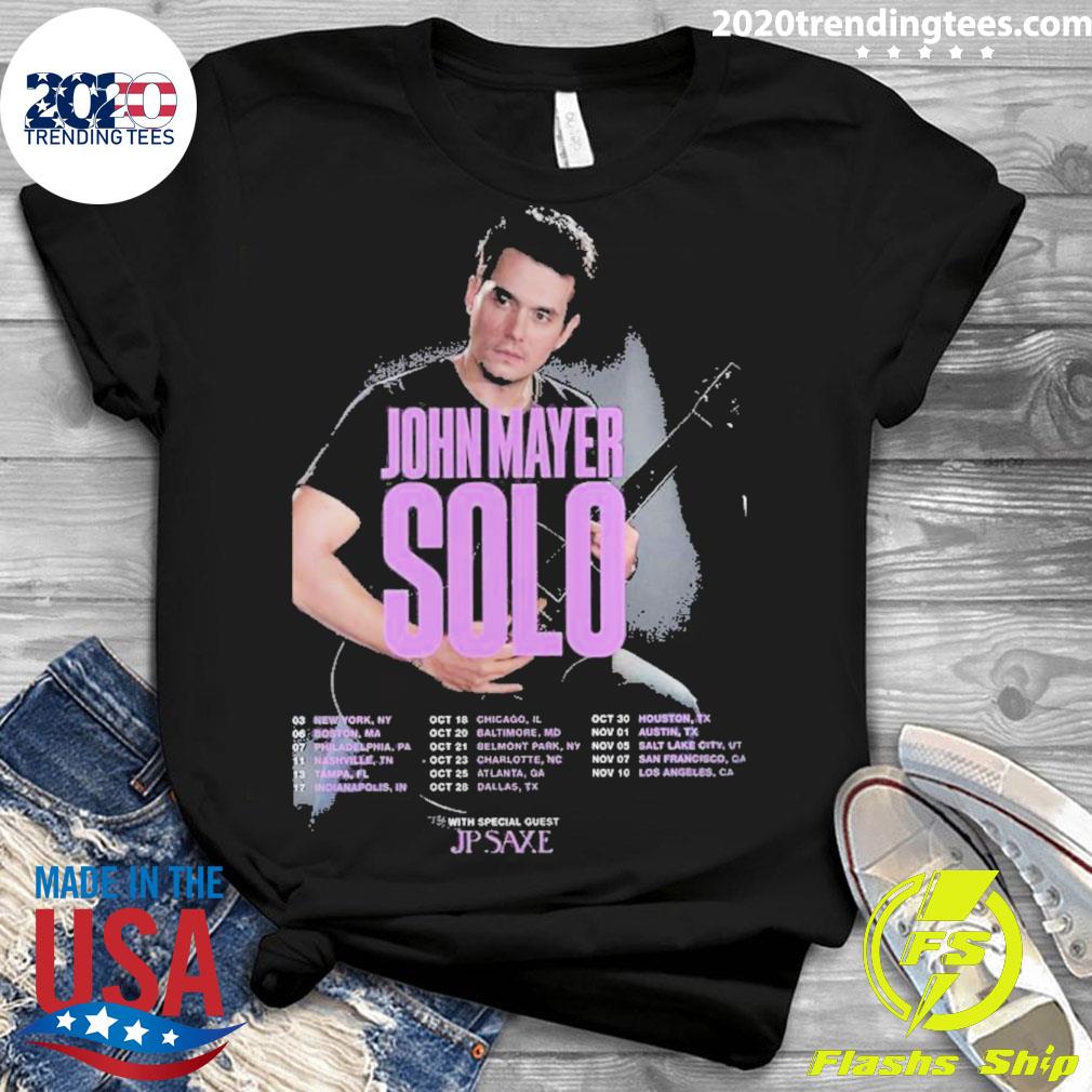 Official john Mayer Solo With Special Guest Jp Saxe - Adult & Kids T-Shirts, Sweatshirts & Hoodies apparel design preview 3