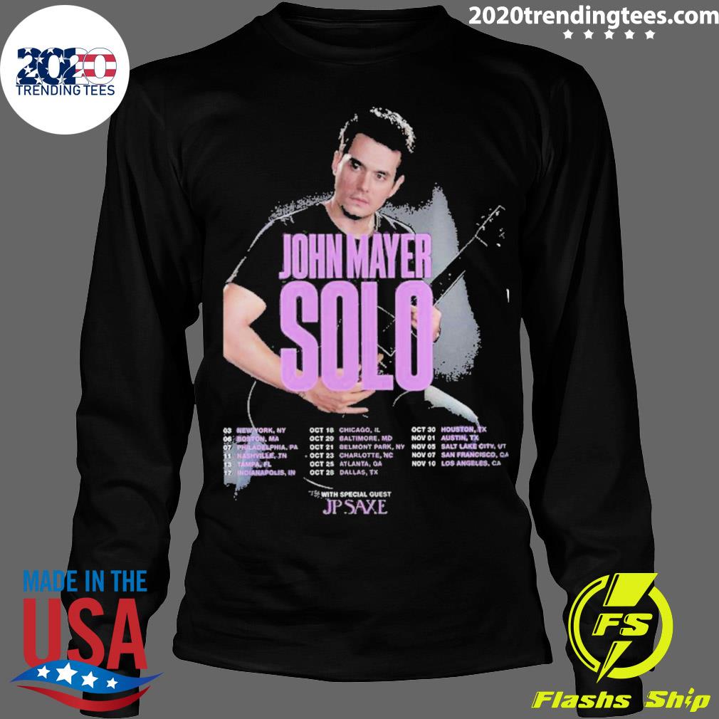 Official john Mayer Solo With Special Guest Jp Saxe - Adult & Kids T-Shirts, Sweatshirts & Hoodies apparel design preview 4