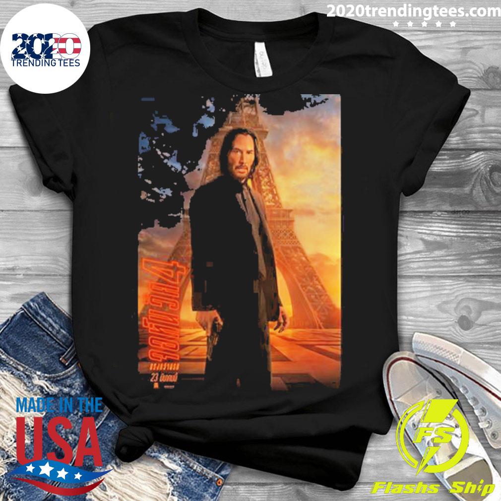 Official john Wick Chapter 4 Poster - Adult & Kids T-Shirts, Sweatshirts & Hoodies apparel design preview 3
