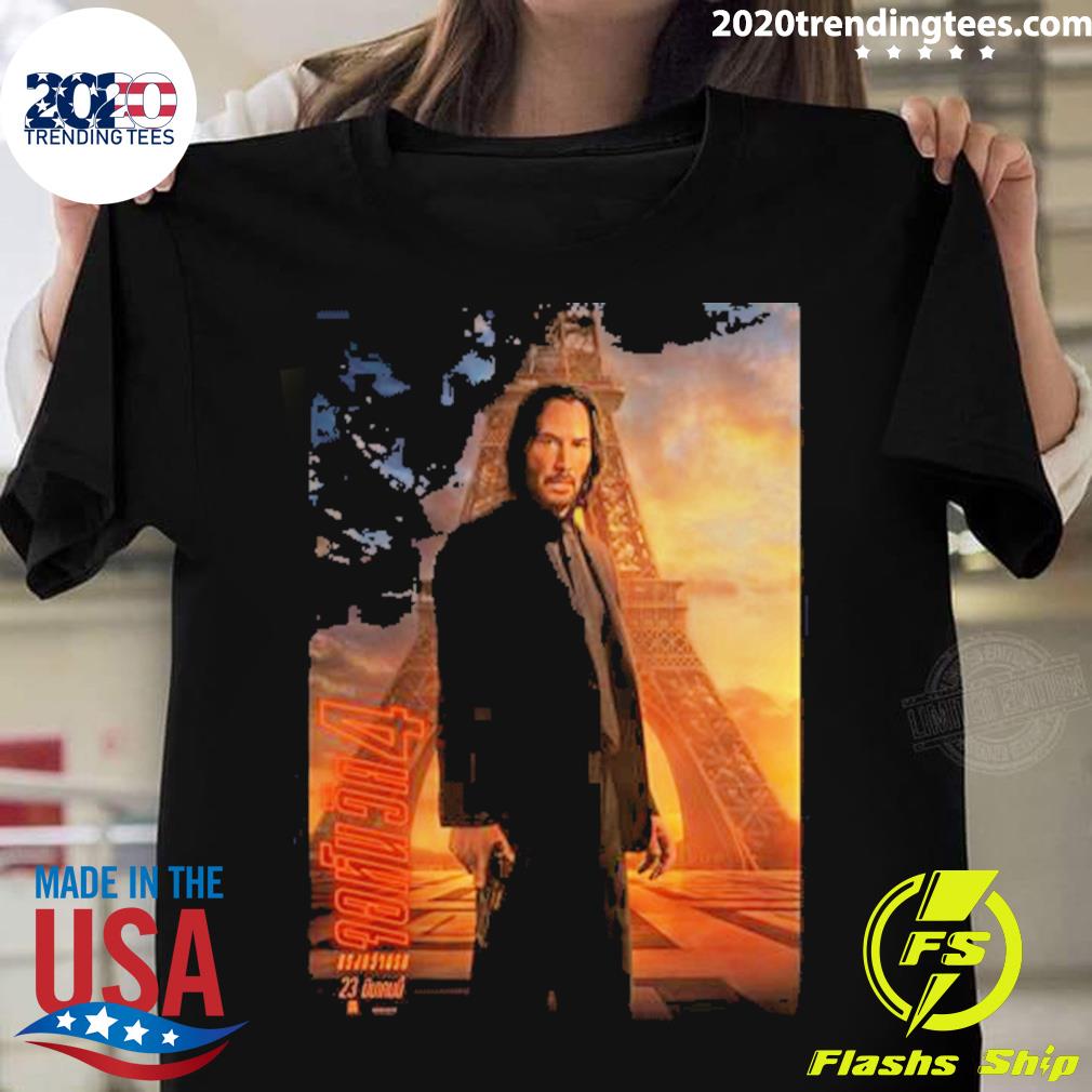 Official john Wick Chapter 4 Poster - Adult & Kids T-Shirts, Sweatshirts & Hoodies apparel design preview 1