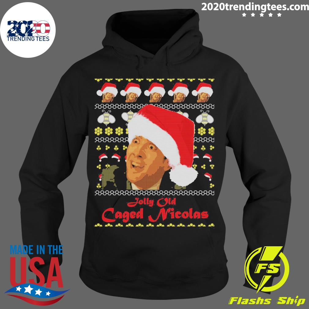 Official jolly Old Caged Nicolas Christmas - Adult & Kids T-Shirts, Sweatshirts & Hoodies apparel design preview 2
