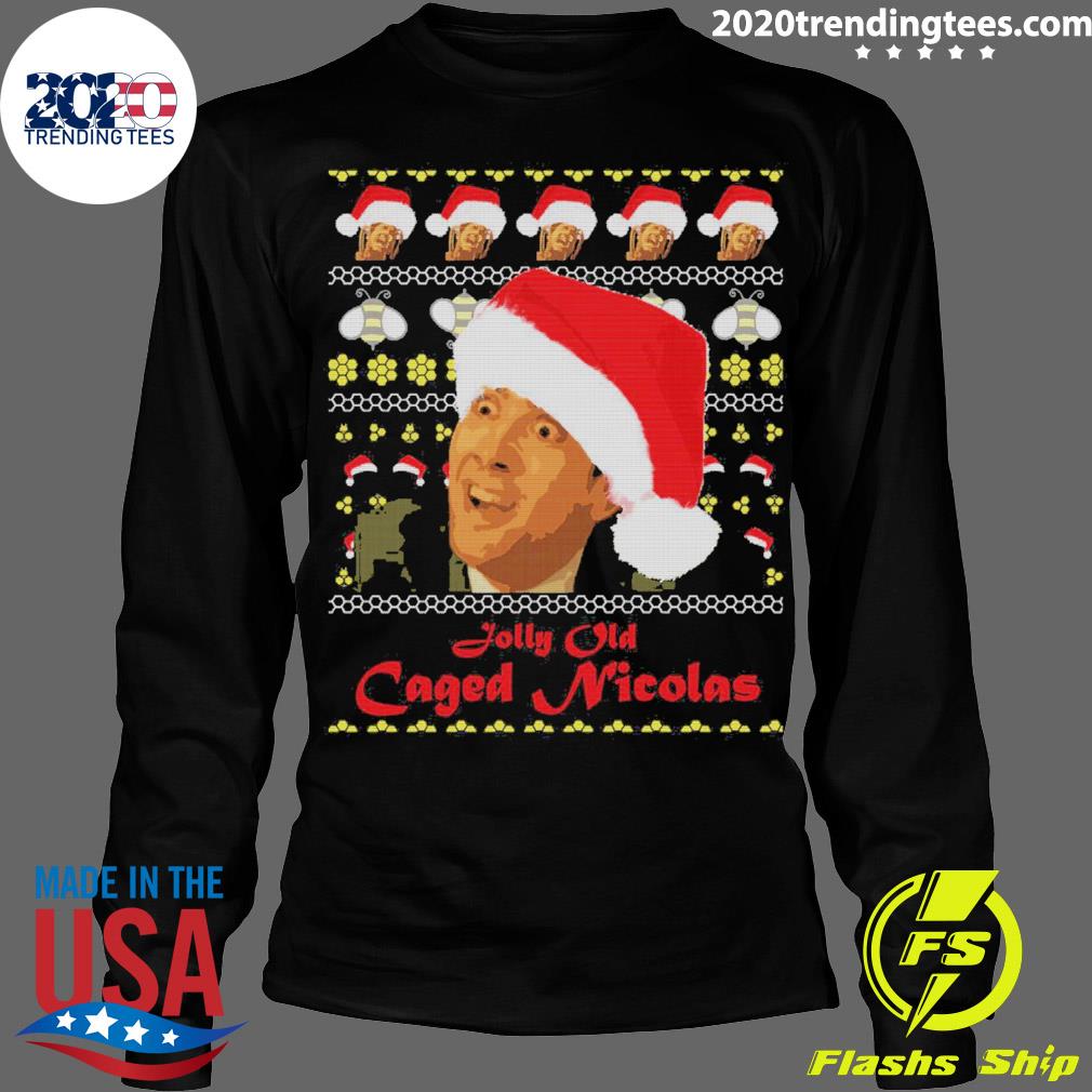 Official jolly Old Caged Nicolas Christmas - Adult & Kids T-Shirts, Sweatshirts & Hoodies apparel design preview 4