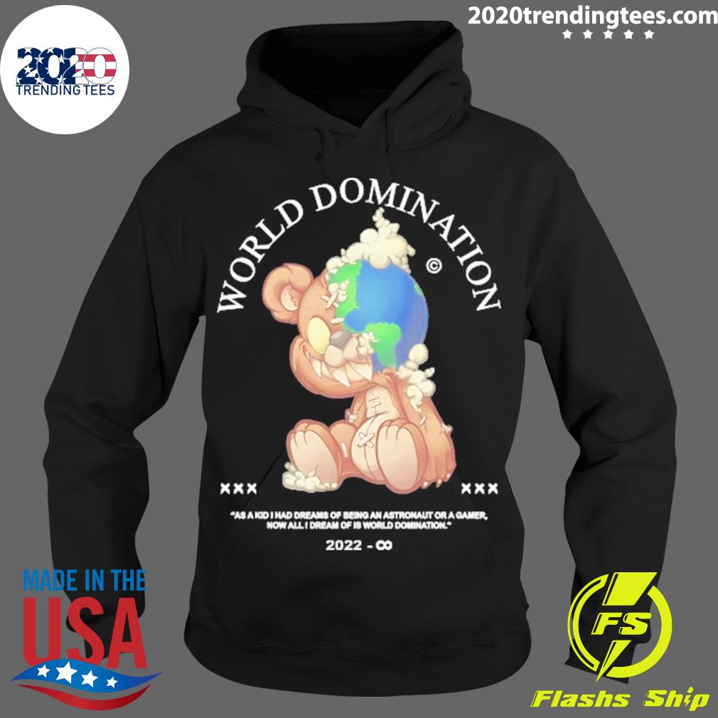 Official jollz World Domination Teddy - Adult & Kids T-Shirts, Sweatshirts & Hoodies apparel design preview 2