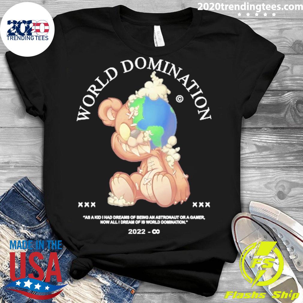 Official jollz World Domination Teddy - Adult & Kids T-Shirts, Sweatshirts & Hoodies apparel design preview 3