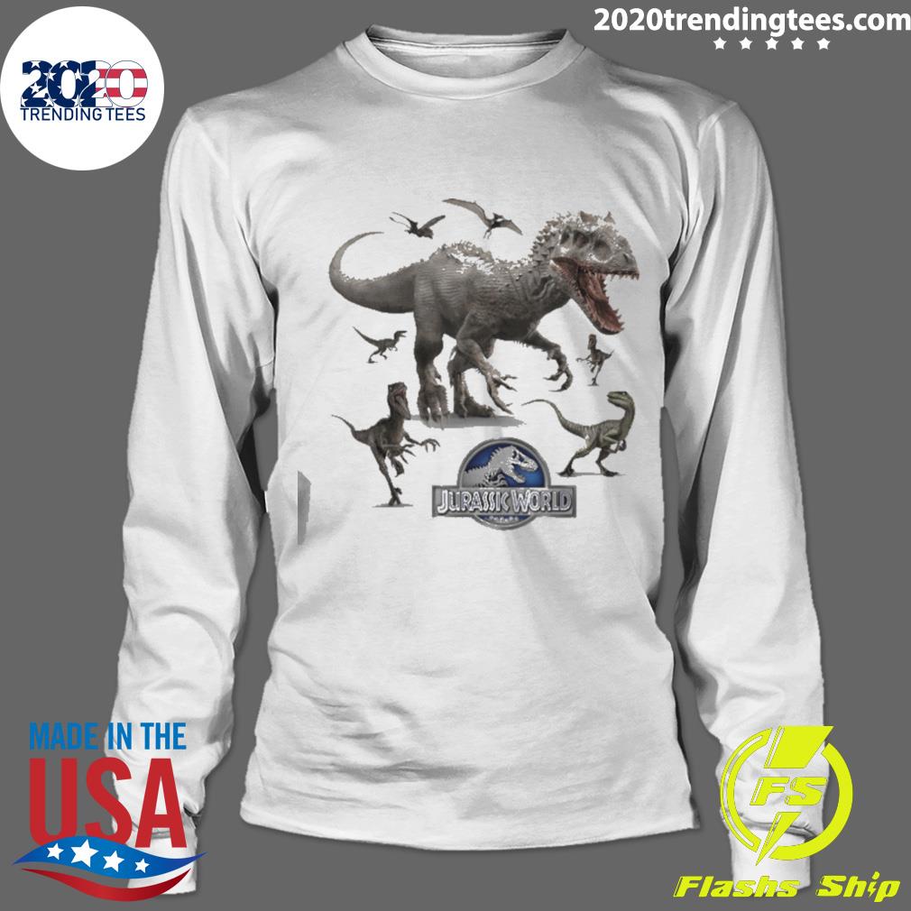 Official jurassic World Indominus Rex Raptor Run - Adult & Kids T-Shirts, Sweatshirts & Hoodies apparel design preview 4