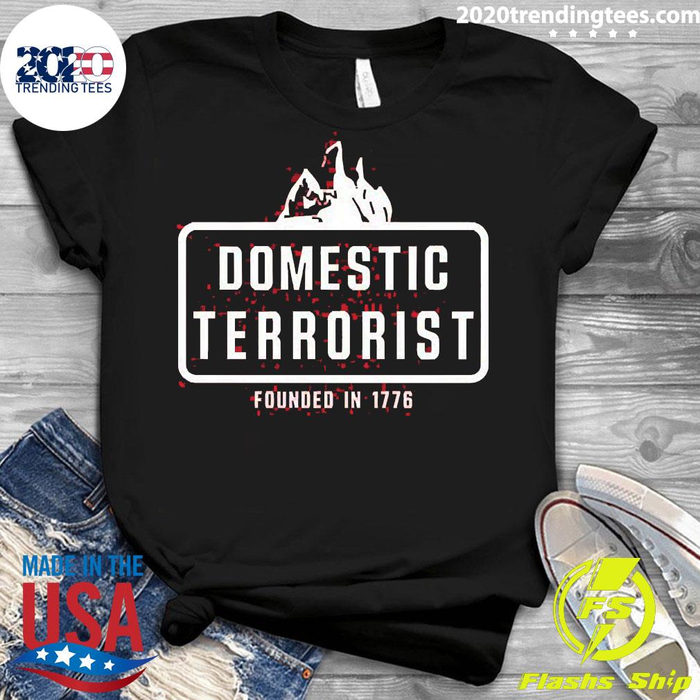 Official justin Andersch Domestic Terrorist Founded - Adult & Kids T-Shirts, Sweatshirts & Hoodies apparel design preview 3