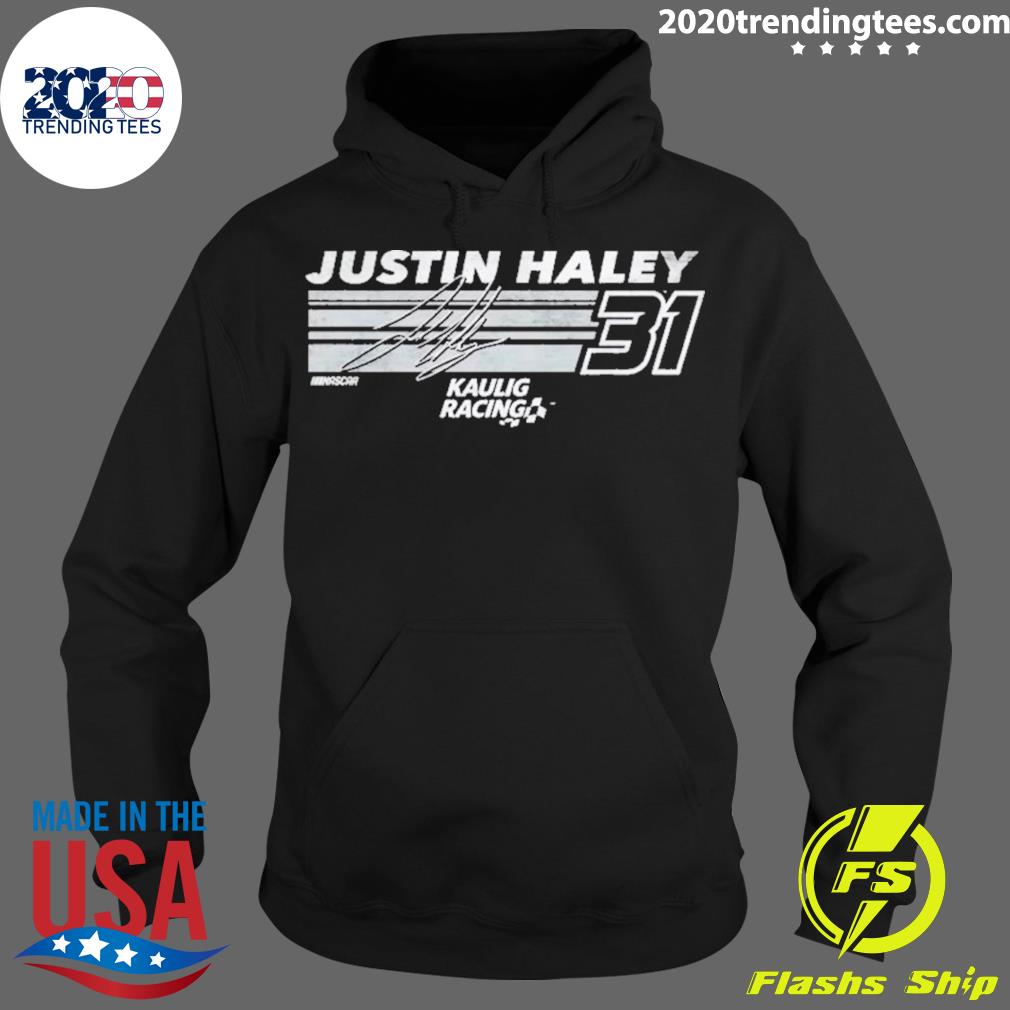 Official justin Haley Checkered Flag Hot Lap - Adult & Kids T-Shirts, Sweatshirts & Hoodies apparel design preview 2