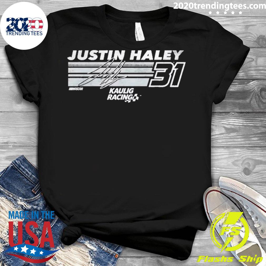 Official justin Haley Checkered Flag Hot Lap - Adult & Kids T-Shirts, Sweatshirts & Hoodies apparel design preview 3