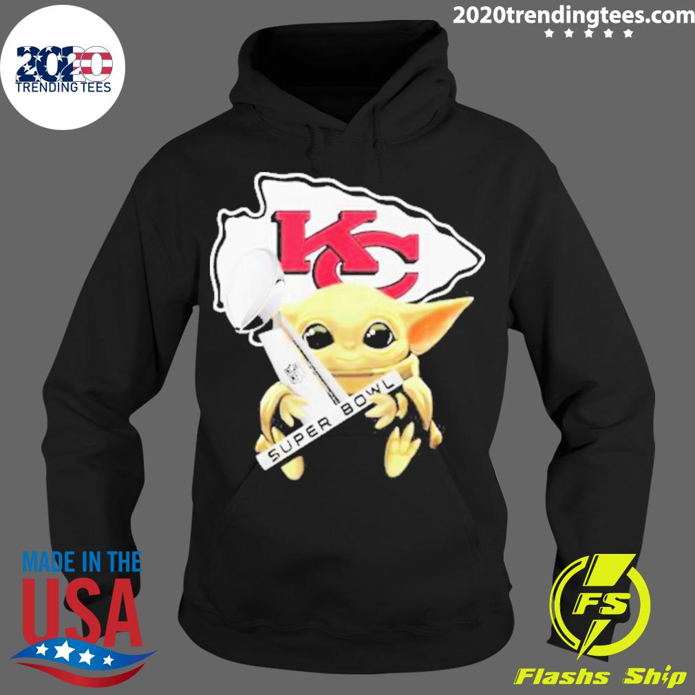 Official kansas City Chiefs Baby Yoda Cup Champions - Adult & Kids T-Shirts, Sweatshirts & Hoodies apparel design preview 2