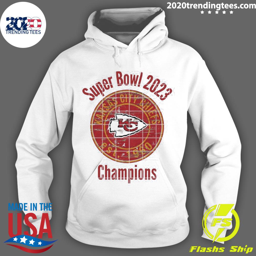 Official kansas City Chiefs Est 1960 Super Bowl 2023 - Adult & Kids T-Shirts, Sweatshirts & Hoodies apparel design preview 2