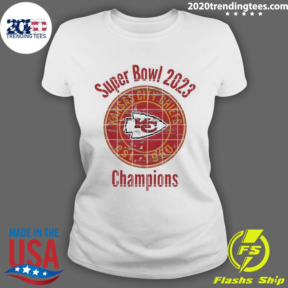 Official kansas City Chiefs Est 1960 Super Bowl 2023 - Adult & Kids T-Shirts, Sweatshirts & Hoodies apparel design preview 3
