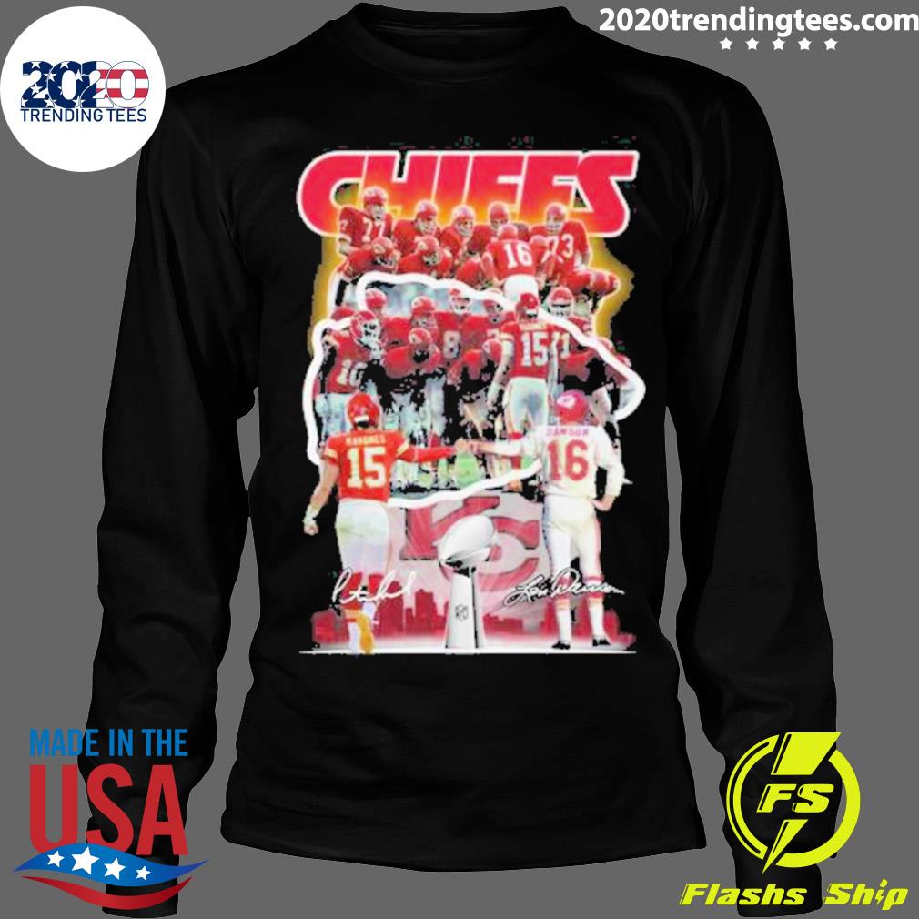 Official kansas City Chiefs Mahomes Vs Dawson Nfl Cup - Adult & Kids T-Shirts, Sweatshirts & Hoodies apparel design preview 4