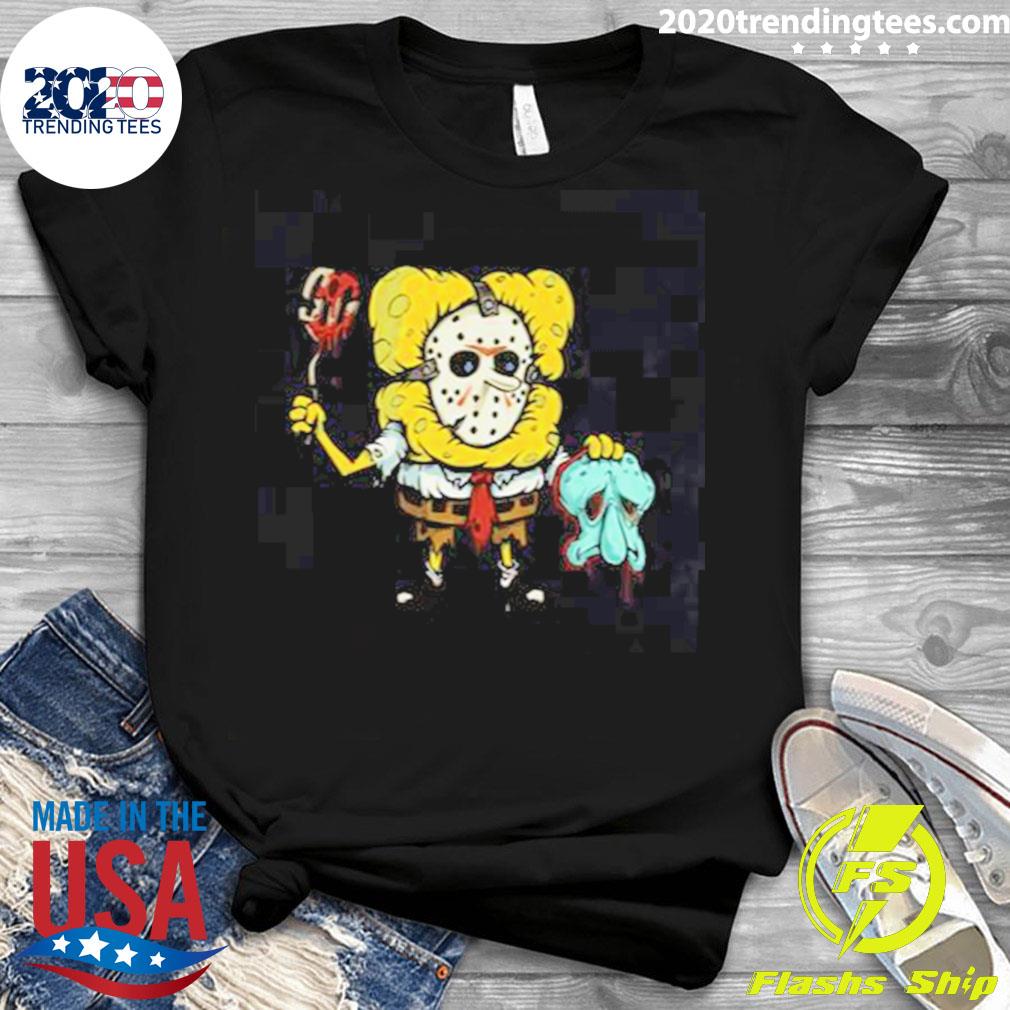 Official killer Spongebob Halloween - Adult & Kids T-Shirts, Sweatshirts & Hoodies apparel design preview 3