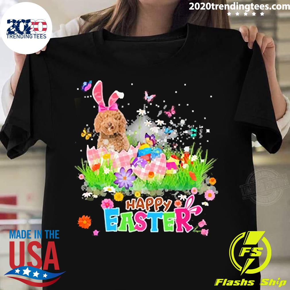 Official labradoodle Happy Easter - Adult & Kids T-Shirts, Sweatshirts & Hoodies apparel design preview 1