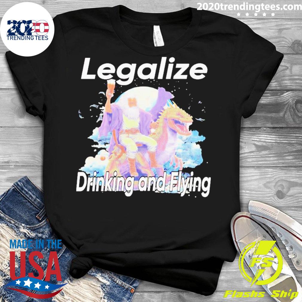Official legalize Drinking And Flying - Adult & Kids T-Shirts, Sweatshirts & Hoodies apparel design preview 3