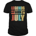 Official Legends are Born in July - Adult & Kids T-Shirts, Sweatshirts & Hoodies apparel design preview 1