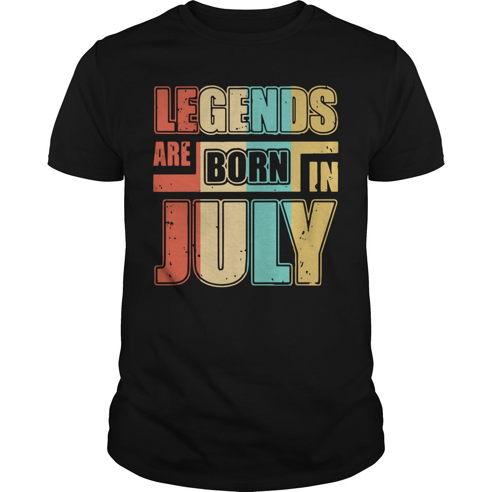 Official Legends are Born in July - Adult & Kids T-Shirts, Sweatshirts & Hoodies apparel design preview 1