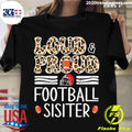 Official leopard Loud Proud American Football Girl - Adult & Kids T-Shirts, Sweatshirts & Hoodies apparel design preview 1