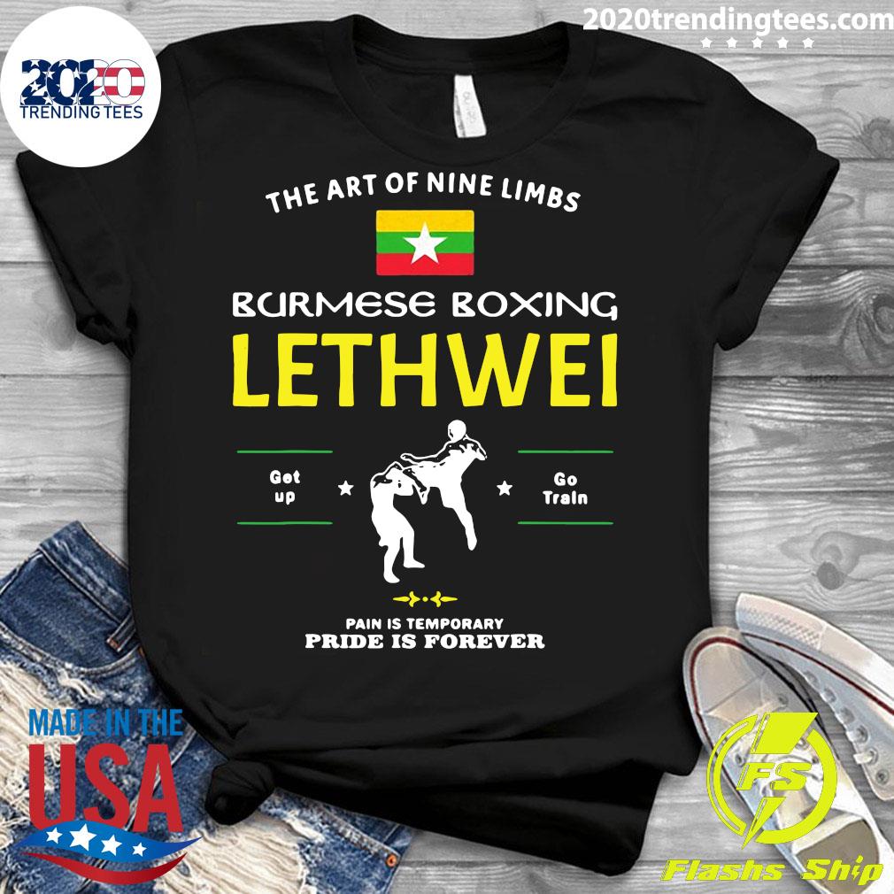 Official Lethwei Fighter Myanmar Flag - Adult & Kids T-Shirts, Sweatshirts & Hoodies apparel design preview 3