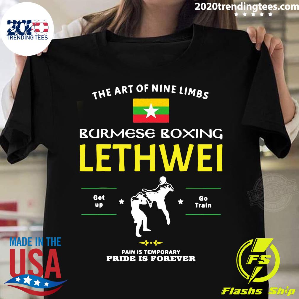 Official Lethwei Fighter Myanmar Flag - Adult & Kids T-Shirts, Sweatshirts & Hoodies apparel design preview 1