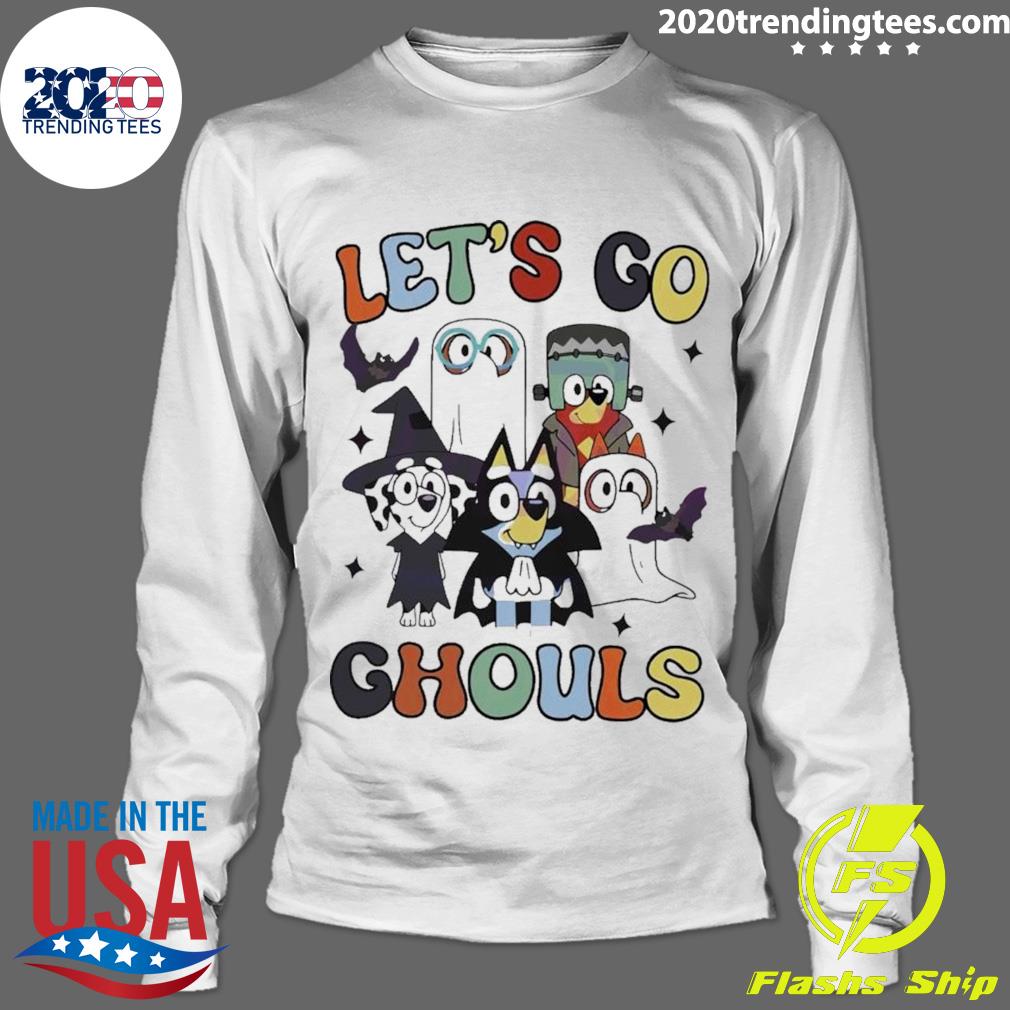 Official let's Go Ghouls Bluey Bingo Halloween - Adult & Kids T-Shirts, Sweatshirts & Hoodies apparel design preview 4