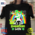Official Let's Shenanigans Begin Dabbing Unicorn St - Adult & Kids T-Shirts, Sweatshirts & Hoodies apparel design preview 1